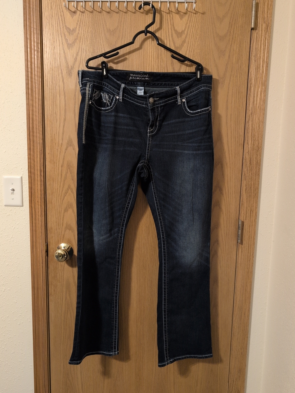Maurices Size 20 Dark Blue Bootcut Jeans